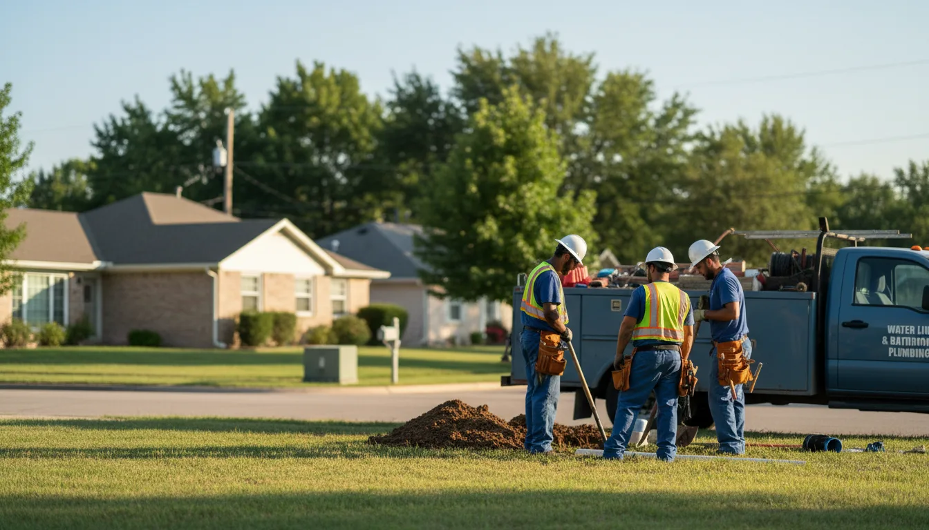Residential water line and bathroom plumbing service in Colon, MI